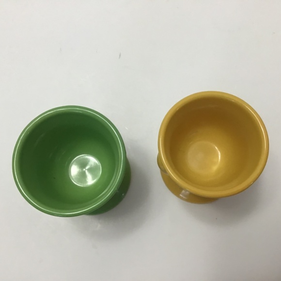 VTG Gryphonware Green & Yellow Comical Face Egg Cup - Picture 5 of 6